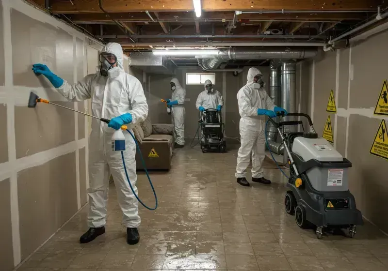 Basement Moisture Removal and Structural Drying process in Collier County, FL